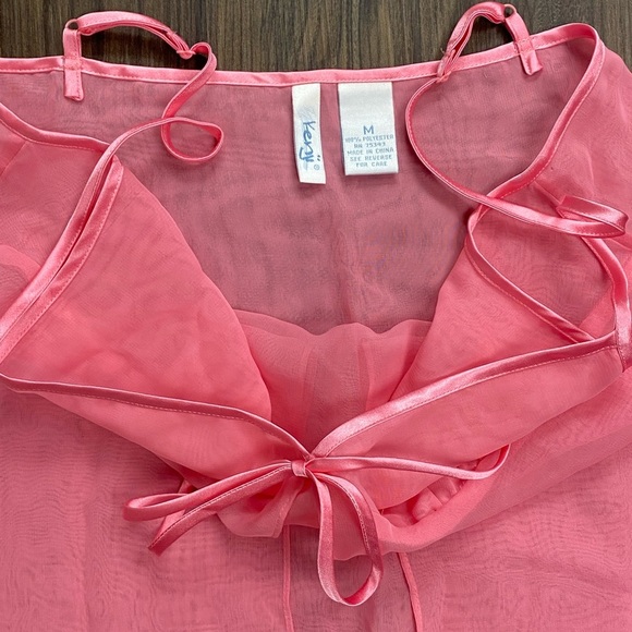 I enji Vintage Pink Babydoll Sheer Lingerie Top - Picture 4 of 4
